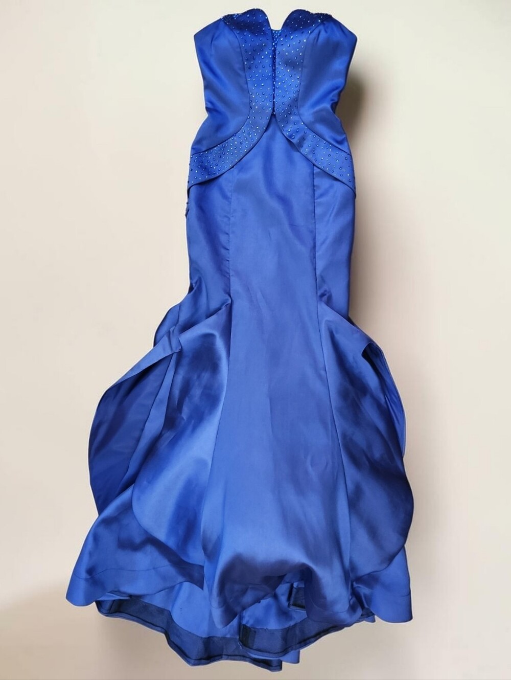 MAC DUGGAL Royal Blue Strapless Mermaid Evening Gown - Size XS - Picture 8 of 13